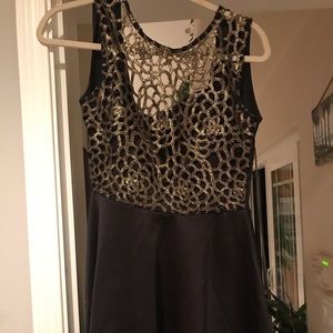 Gold and black dress